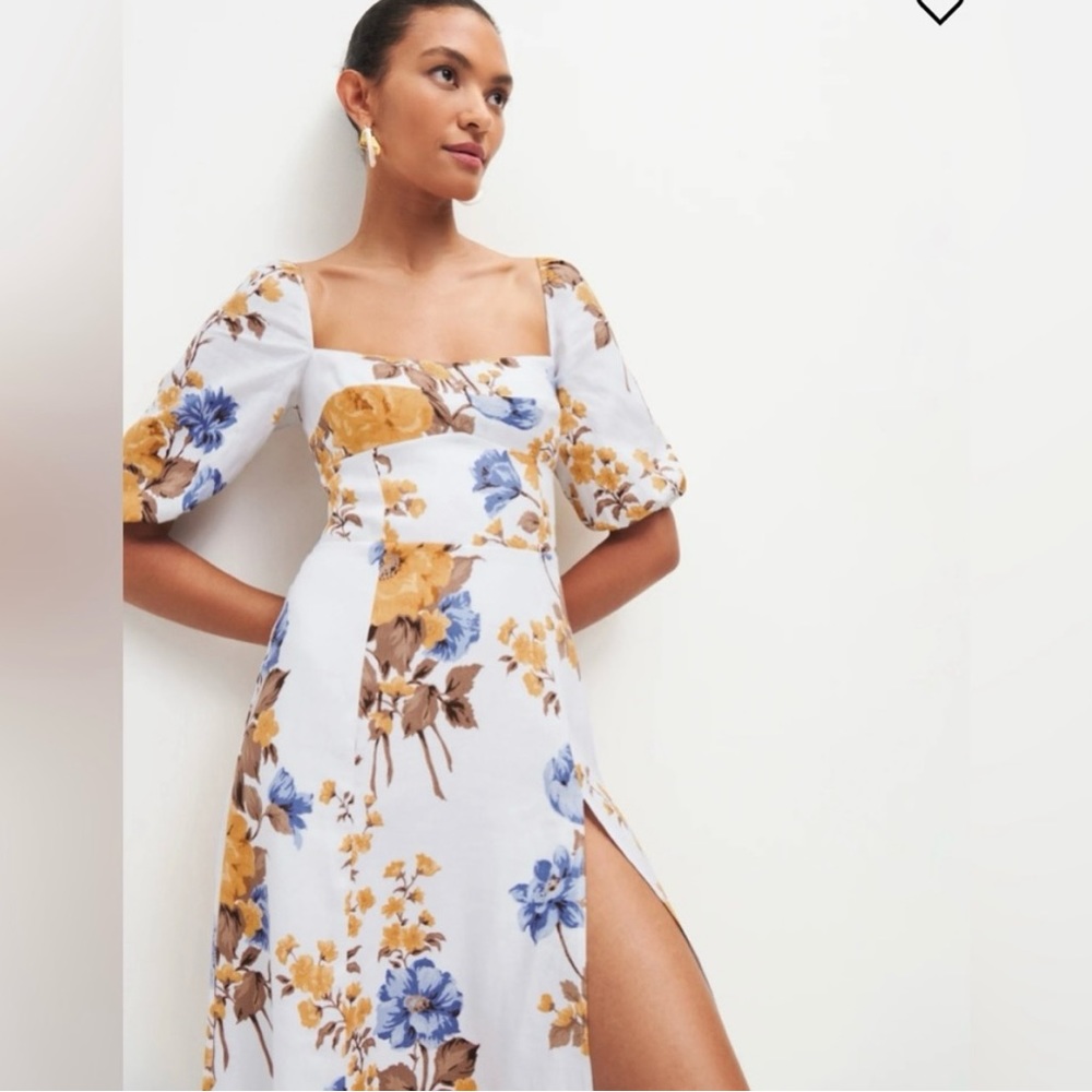 Reformation Belgium linen midi dress Size 8